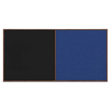 United Visual Products Enclosed Corkboard, 1 Door, 72"x48", 4" Fra, UV3412-BRONZE-BLACK UV3412-BRONZE-BLACK